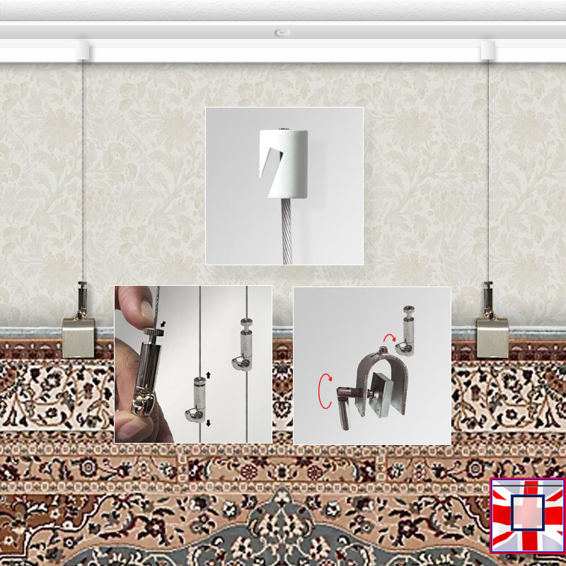 Rug Hanging Solution for C Rail Systems