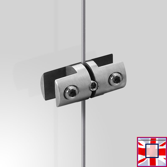 Display Cables 4m – Wall to Floor, Satin Chrome (Perfect for Advertising & Art Hanging)