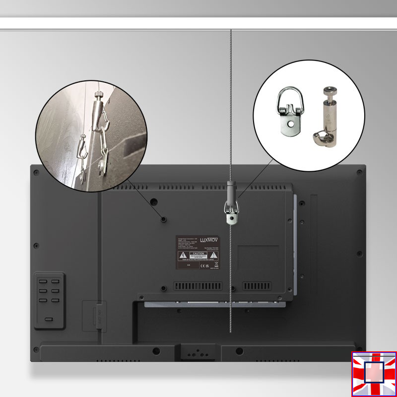 TV Hanging Ceiling Rail Kit (Ceiling Mount Monitor With P Rail)