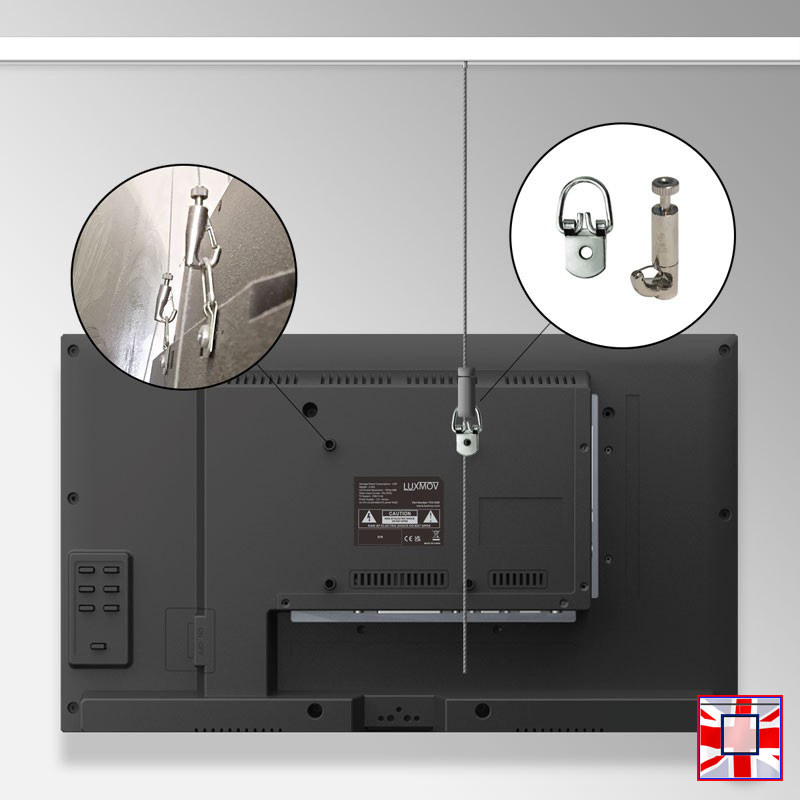 Monitor Wall Mount Kit (Clip Rail TV Hanging With Picture Rail)