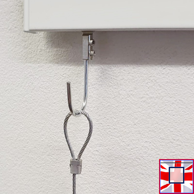 Cable Loop & Banner Eyelet Hook – Basic Anchor (Clip Rail / U Rail Compatible)