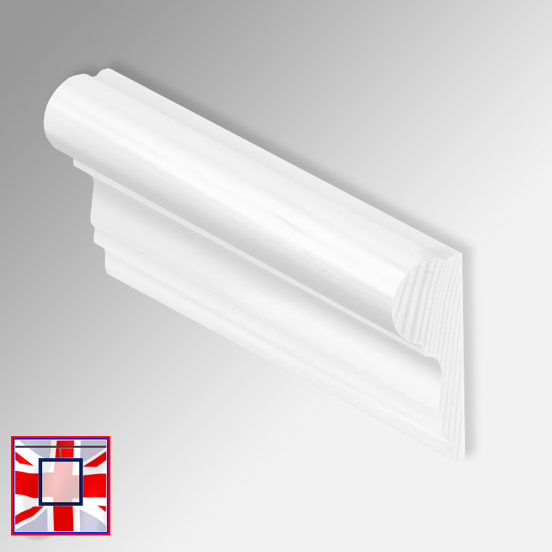 Colored Dado Moulding Picture Rail – Wood Finish (White, Black, Silver, Red, Pink, Walnut, Gold)