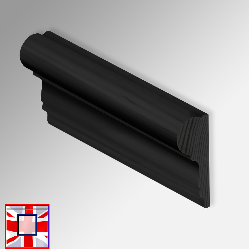 Colored Dado Moulding Picture Rail – Wood Finish (White, Black, Silver, Red, Pink, Walnut, Gold)