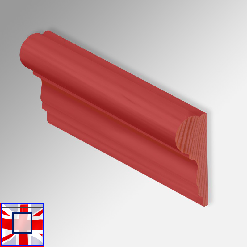 Colored Dado Moulding Picture Rail – Wood Finish (White, Black, Silver, Red, Pink, Walnut, Gold)