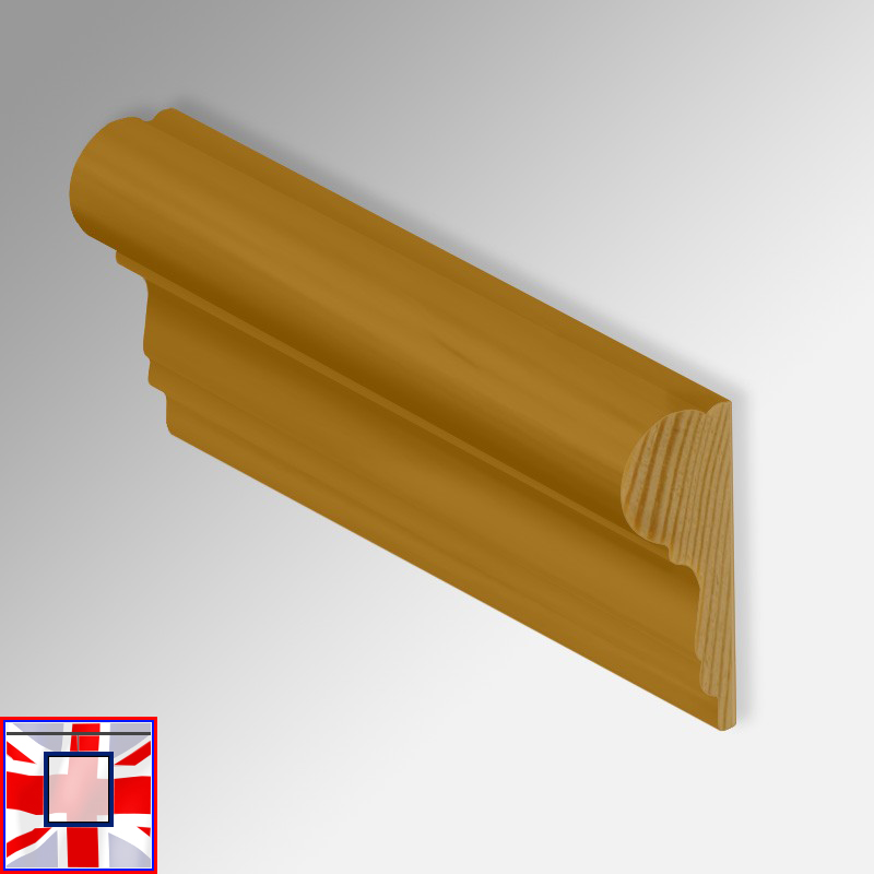 Colored Dado Moulding Picture Rail – Wood Finish (White, Black, Silver, Red, Pink, Walnut, Gold)
