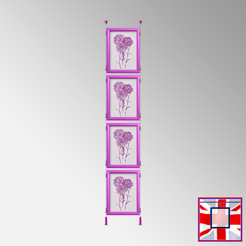 Click Frame Double-Sided & Cables Kit – Ceiling to Floor Set