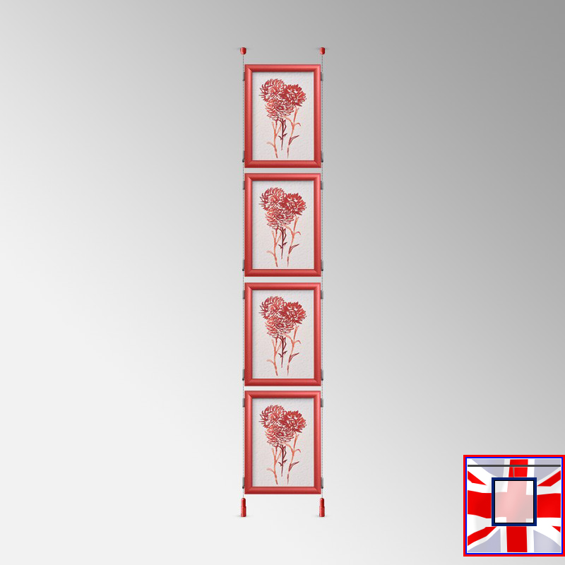 Click Frame Double-Sided & Cables Kit – Ceiling to Floor Set