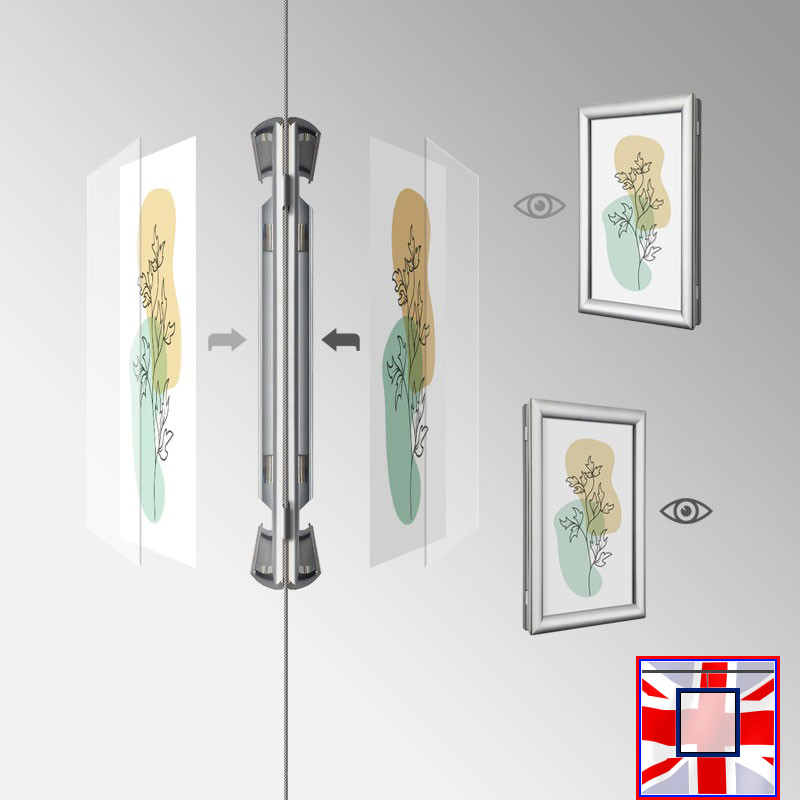 Click Frame Double-Sided & Cables Kit – Ceiling to Floor Set