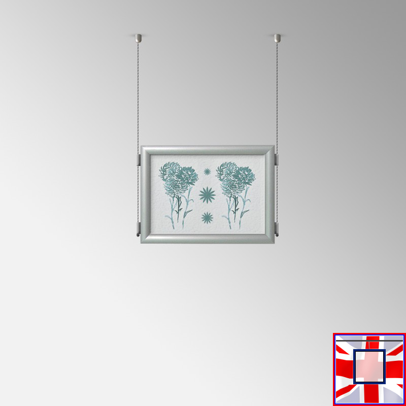 Double-Sided Landscape Frame with Click System & Ceiling Cable