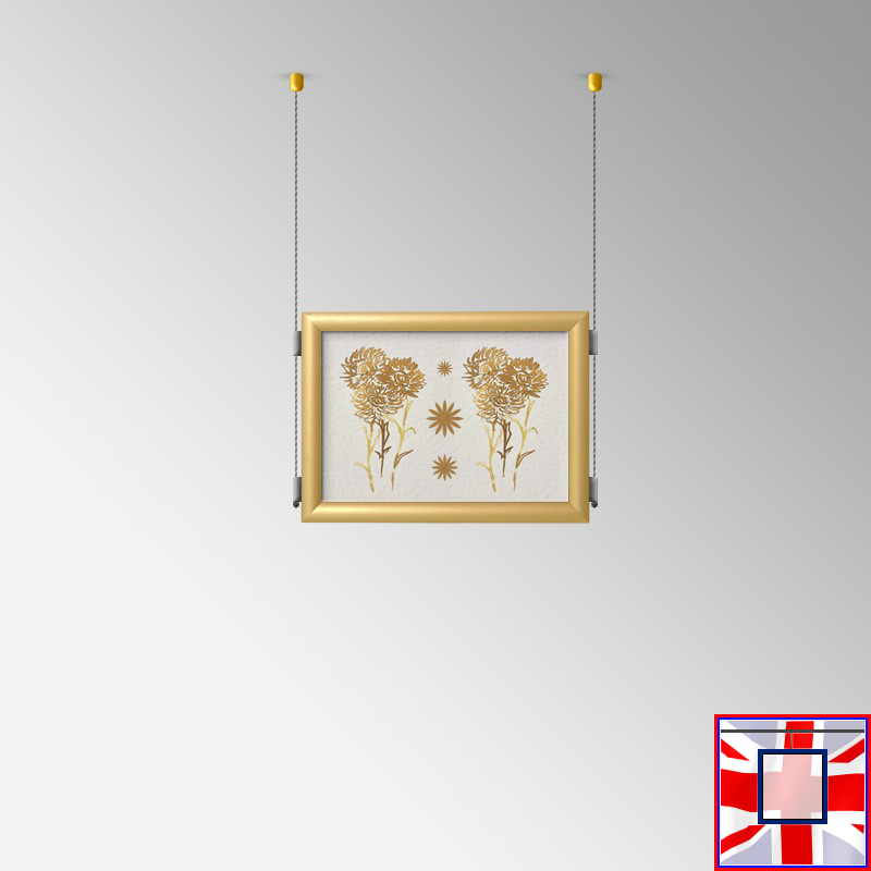 Double-Sided Landscape Frame with Click System & Ceiling Cable
