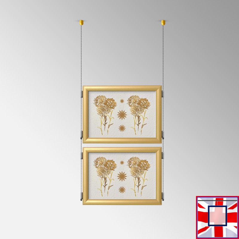 Double-Sided Landscape Frame with Click System & Ceiling Cable