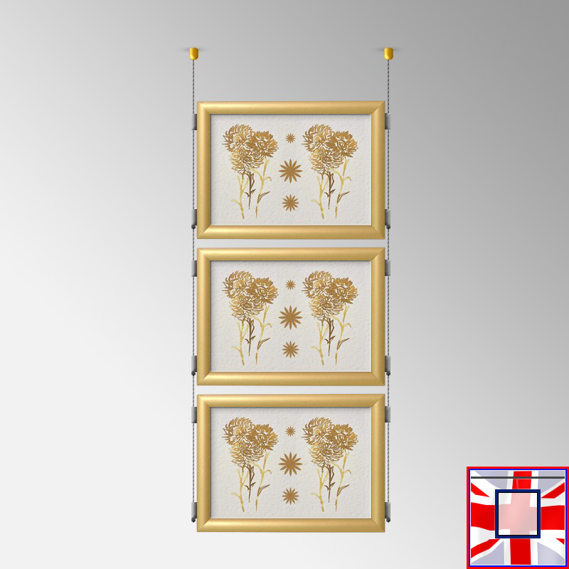 Double-Sided Landscape Frame with Click System & Ceiling Cable