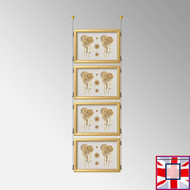 Double-Sided Landscape Frame with Click System & Ceiling Cable