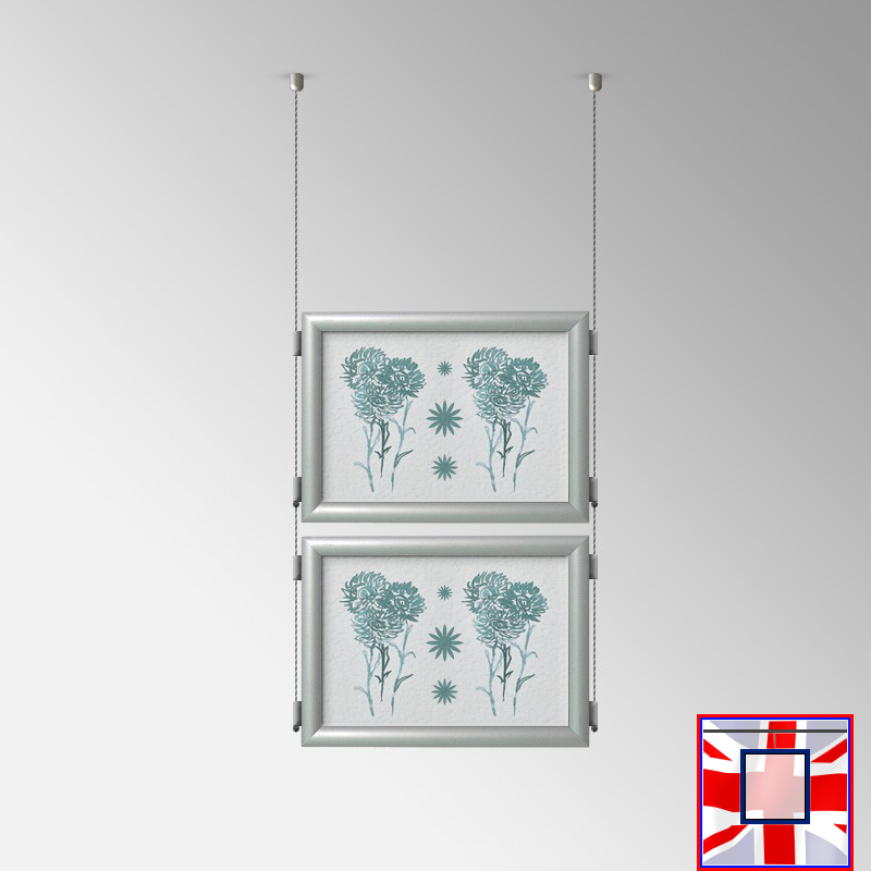 Double-Sided Landscape Frame with Click System & Ceiling Cable