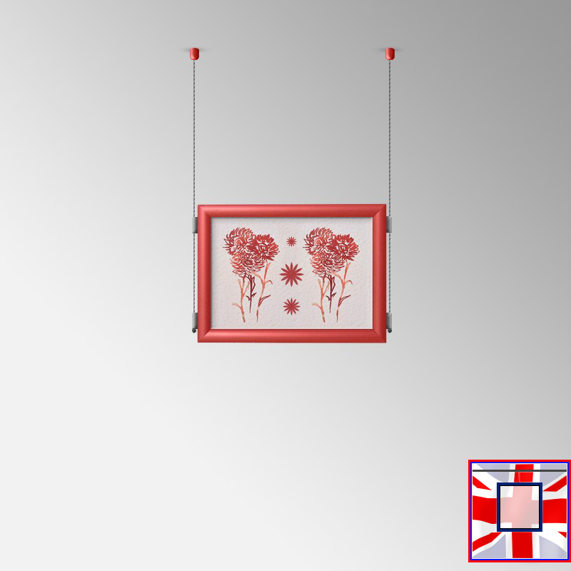 Double-Sided Landscape Frame with Click System & Ceiling Cable