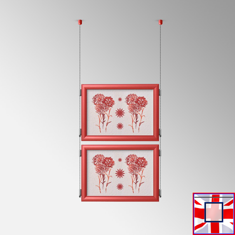 Double-Sided Landscape Frame with Click System & Ceiling Cable