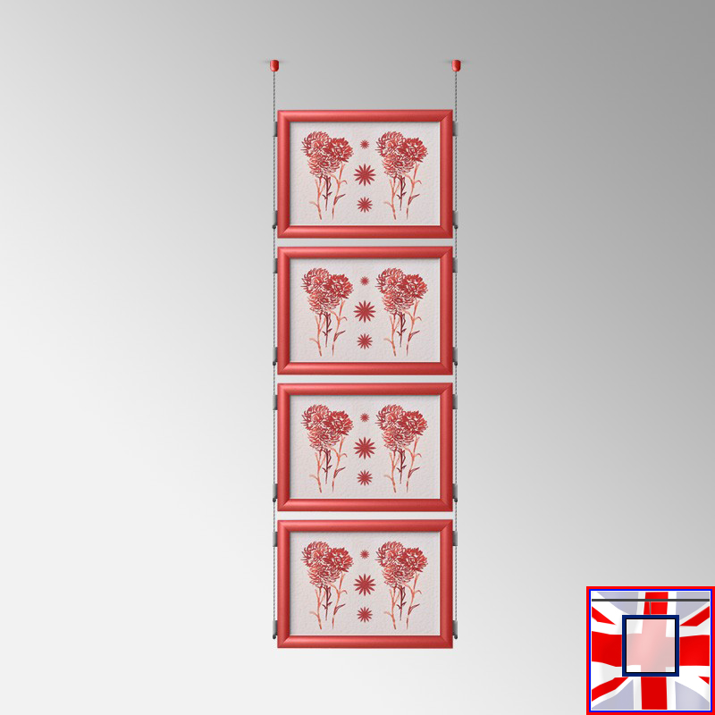 Double-Sided Landscape Frame with Click System & Ceiling Cable