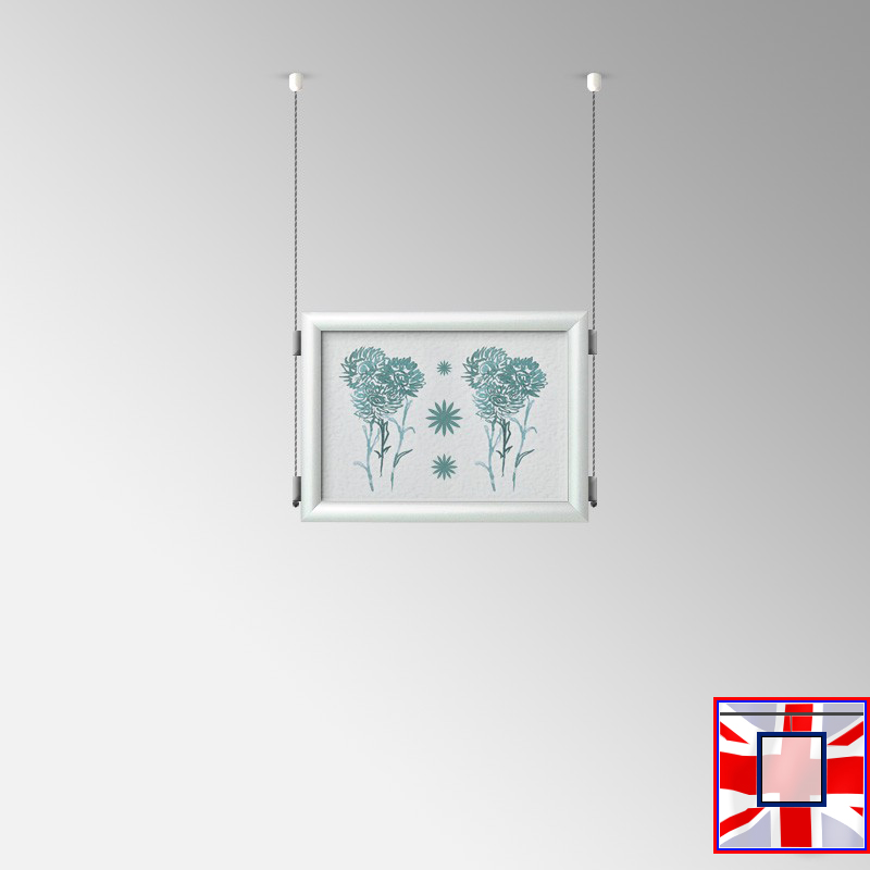 Double-Sided Landscape Frame with Click System & Ceiling Cable