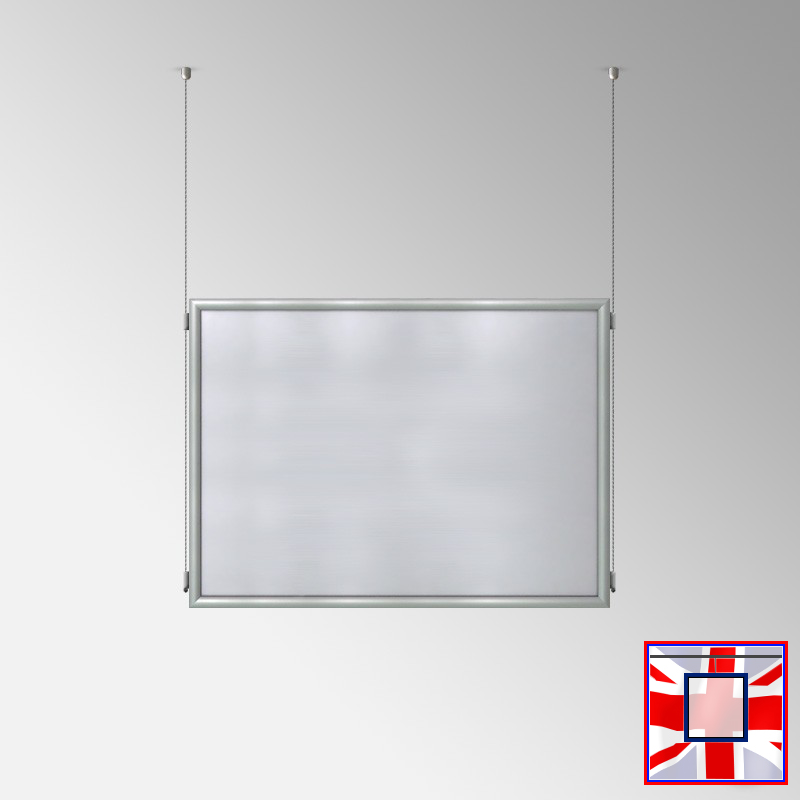 Double-Sided Landscape Frame with Click System & Ceiling Cable