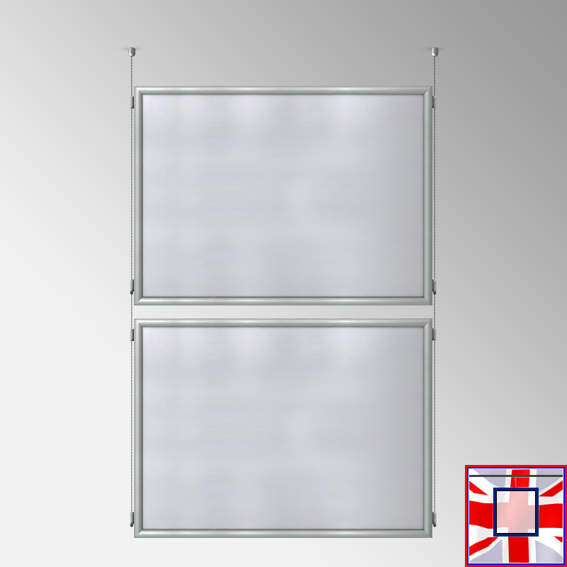 Double-Sided Landscape Frame with Click System & Ceiling Cable