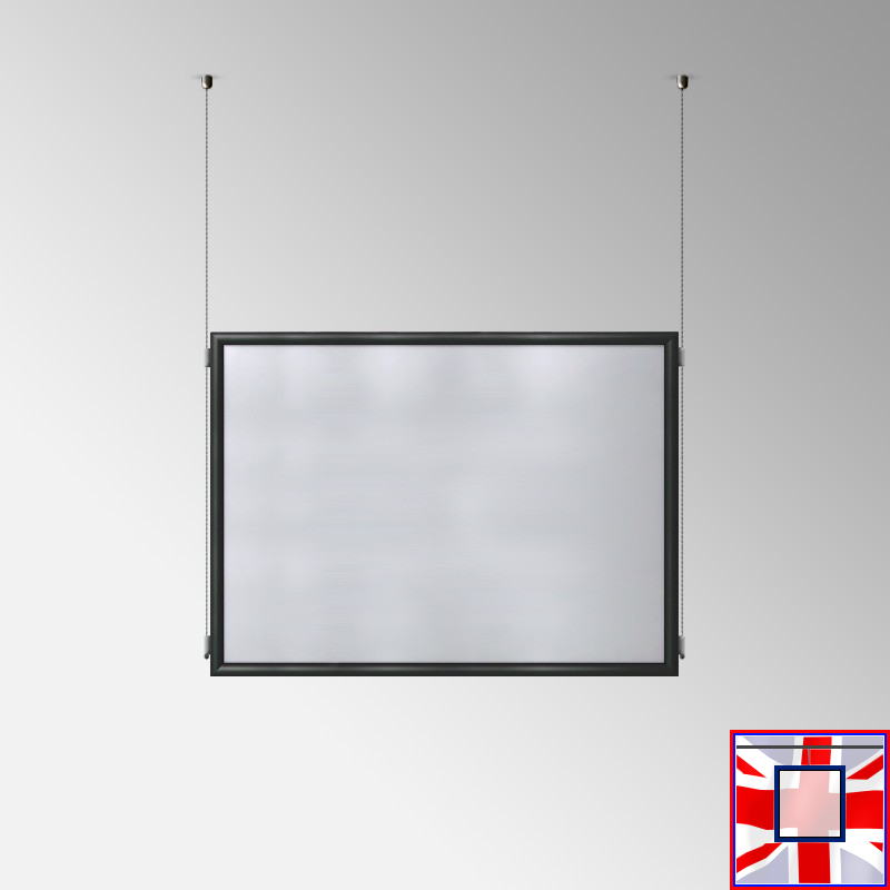 Double-Sided Landscape Frame with Click System & Ceiling Cable
