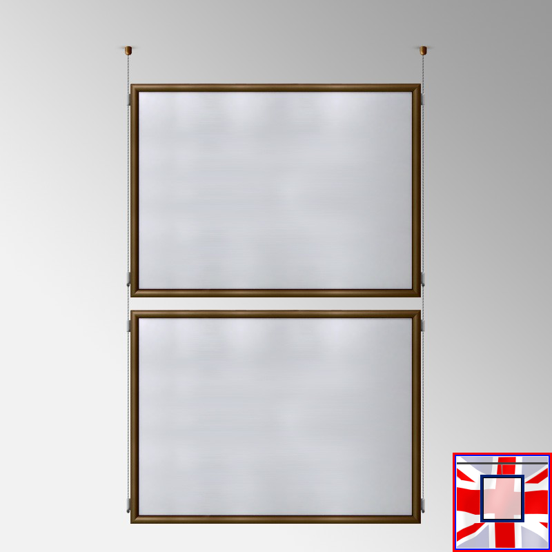 Double-Sided Landscape Frame with Click System & Ceiling Cable