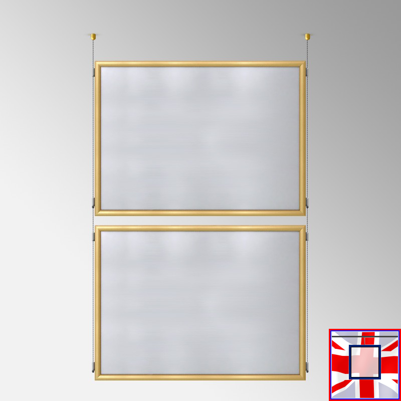 Double-Sided Landscape Frame with Click System & Ceiling Cable
