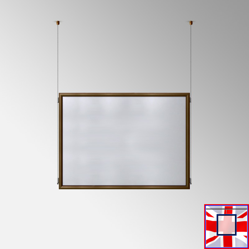 Double-Sided Landscape Frame with Click System & Ceiling Cable