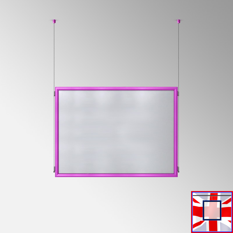 Double-Sided Landscape Frame with Click System & Ceiling Cable