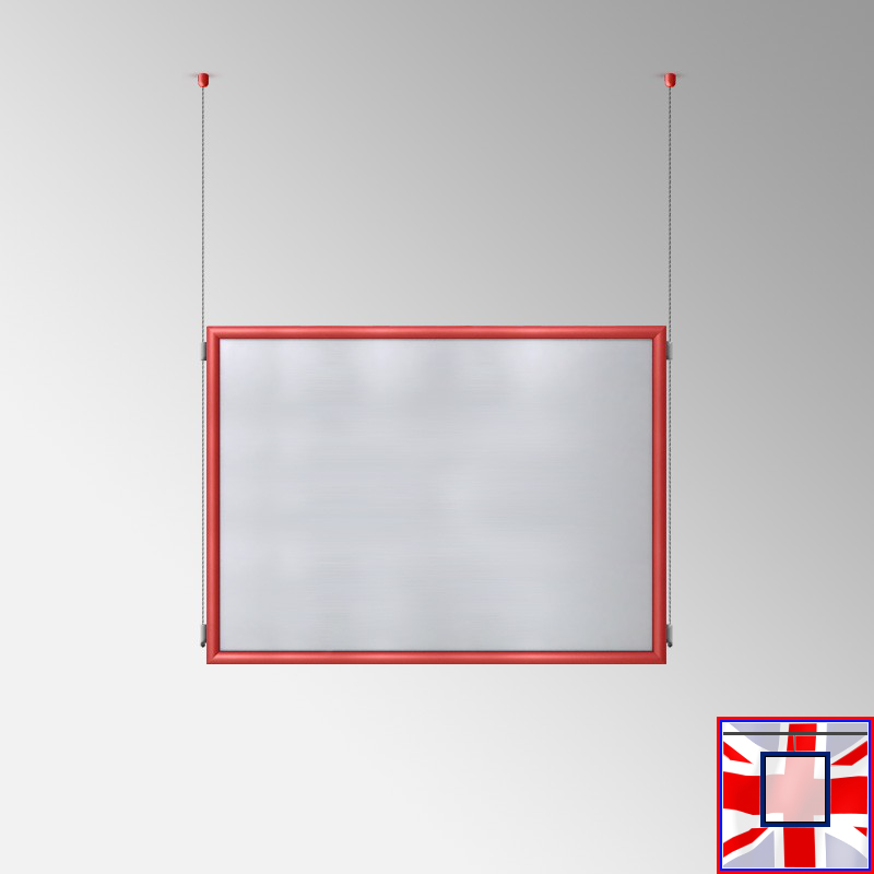 Double-Sided Landscape Frame with Click System & Ceiling Cable