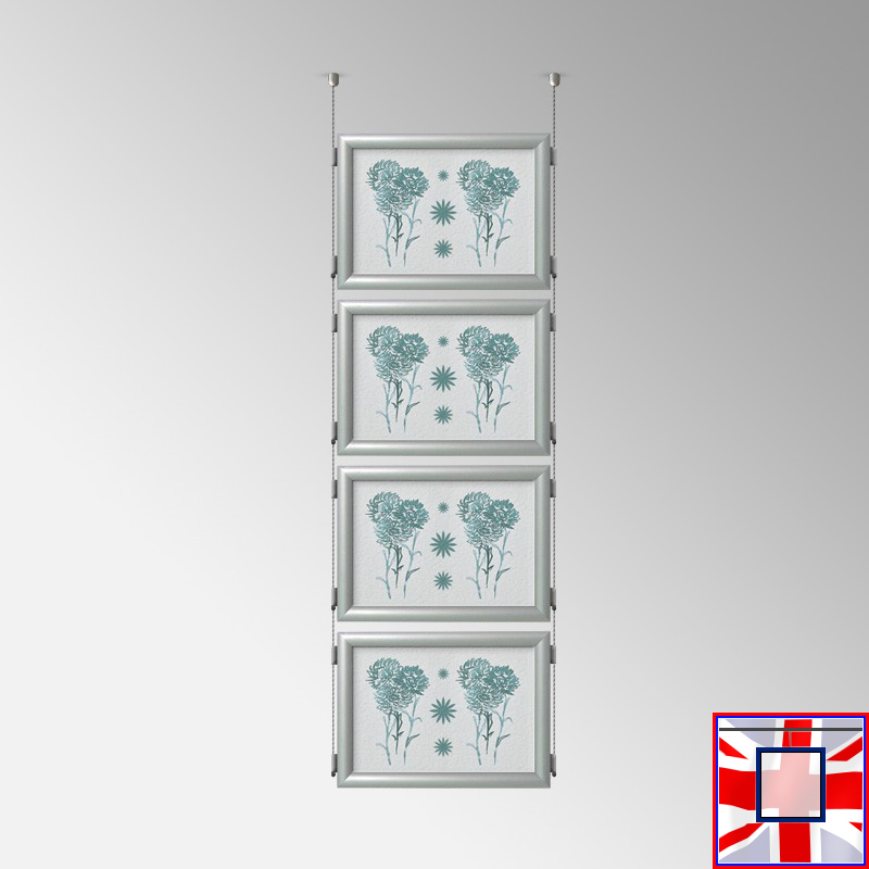 Double-Sided Landscape Frame with Click System & Ceiling Cable
