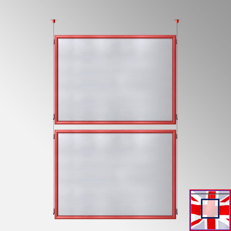 Double-Sided Landscape Frame with Click System & Ceiling Cable