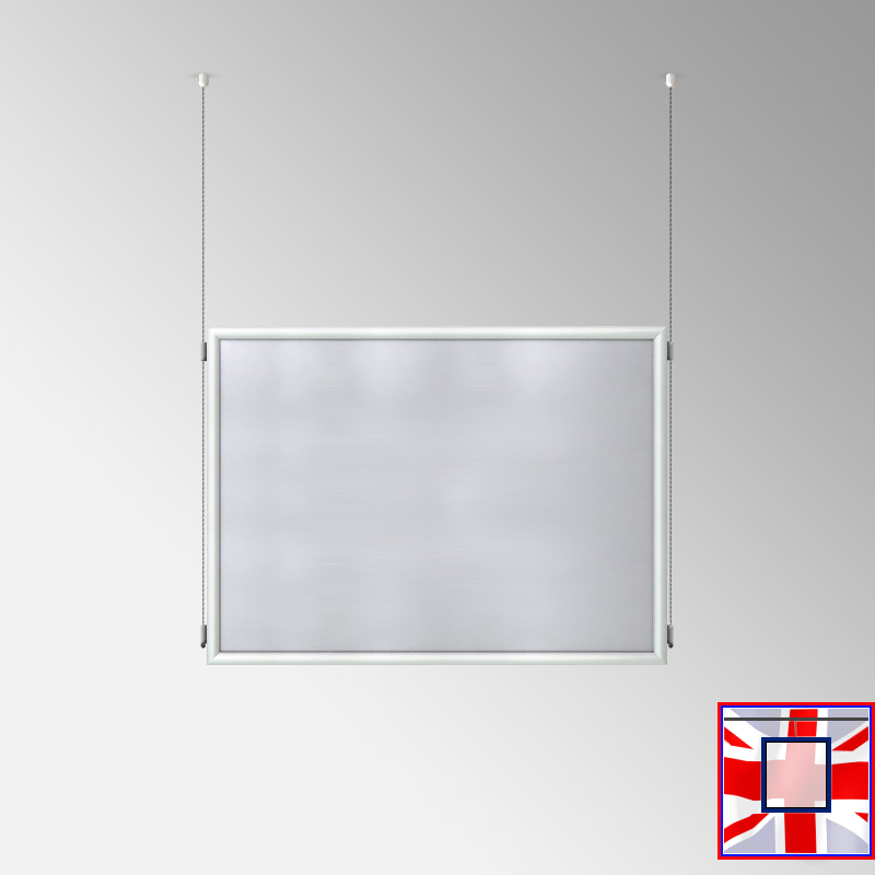 Double-Sided Landscape Frame with Click System & Ceiling Cable
