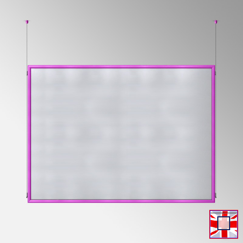 Double-Sided Landscape Frame with Click System & Ceiling Cable