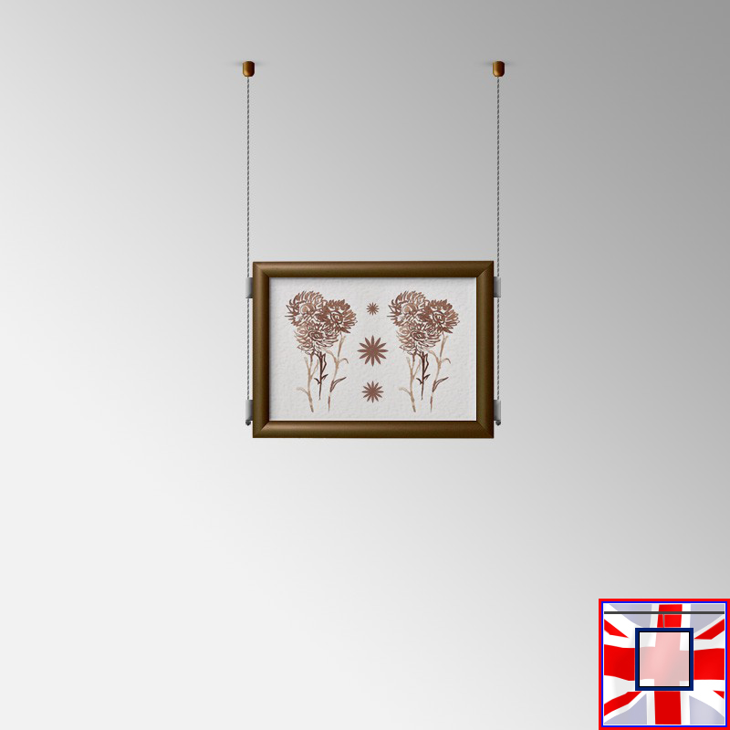 Double-Sided Landscape Frame with Click System & Ceiling Cable