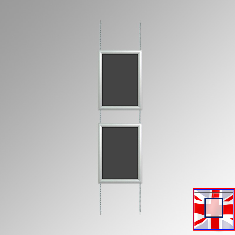 Silver Fixed Chain Chalkboard Hanging Kit (Ceiling-to-Floor)
