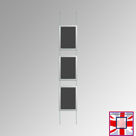Silver Fixed Chain Chalkboard Hanging Kit (Ceiling-to-Floor)