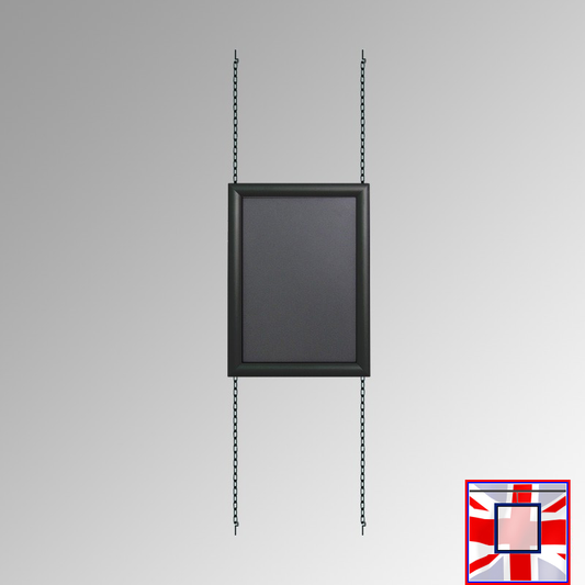 Black Fixed Chain Chalkboard Hanging Kit (Ceiling-to-Floor)