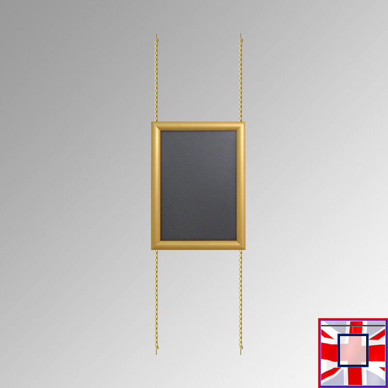 Brass / Gold Fixed Chain Chalkboard Hanging Kit (Ceiling-to-Floor)
