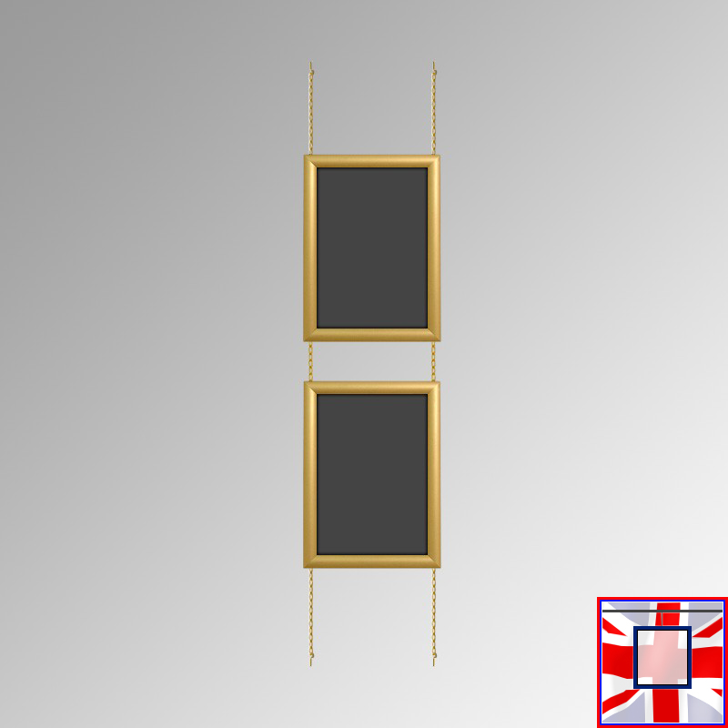 Brass / Gold Fixed Chain Chalkboard Hanging Kit (Ceiling-to-Floor)