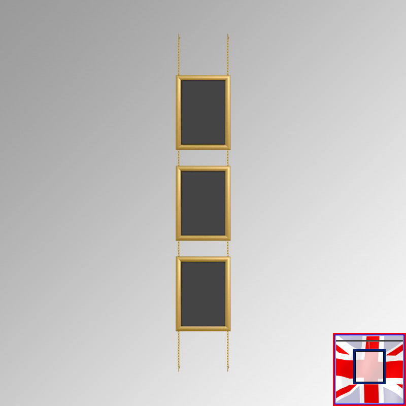 Brass / Gold Fixed Chain Chalkboard Hanging Kit (Ceiling-to-Floor)