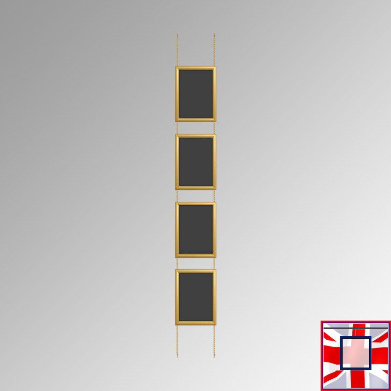 Brass / Gold Fixed Chain Chalkboard Hanging Kit (Ceiling-to-Floor)