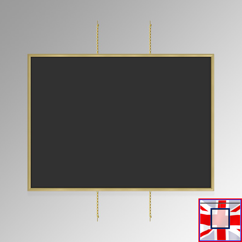 Brass / Gold Fixed Chain Chalkboard Hanging Kit (Ceiling-to-Floor)