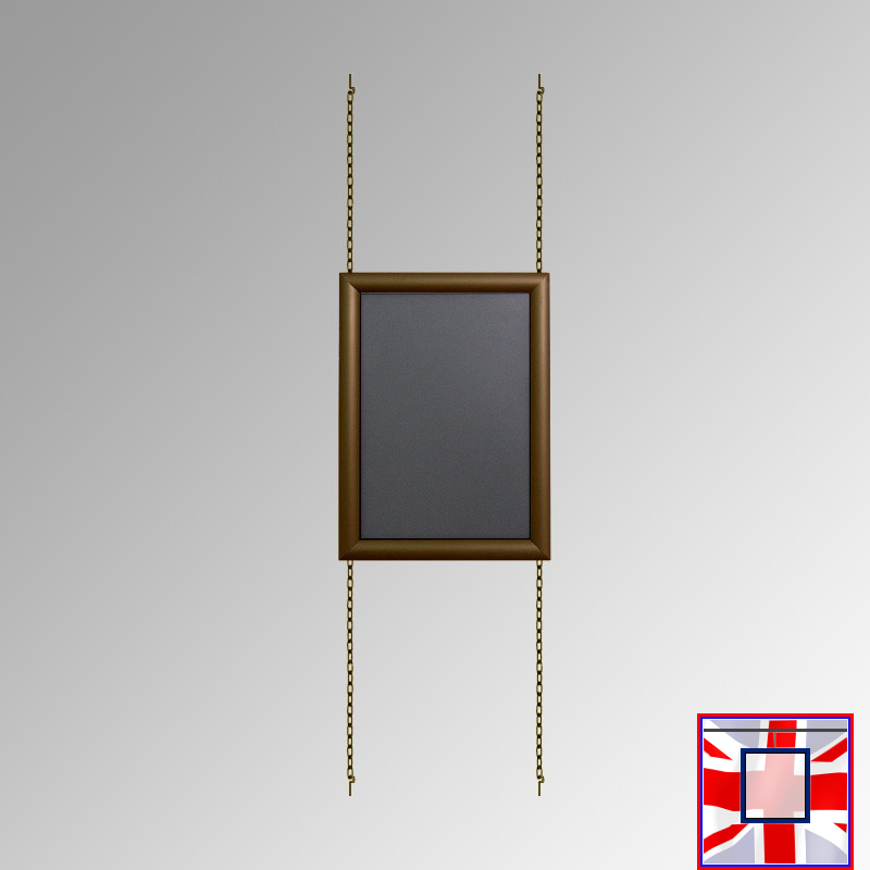 Walnut Fixed Chain Chalkboard Hanging Kit (Ceiling-to-Floor)