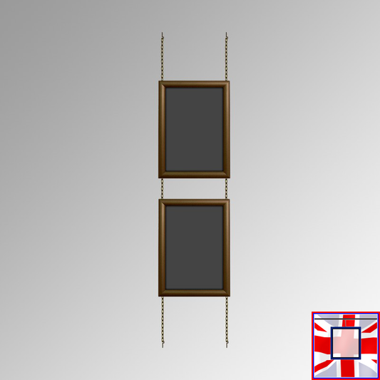 Walnut Fixed Chain Chalkboard Hanging Kit (Ceiling-to-Floor)