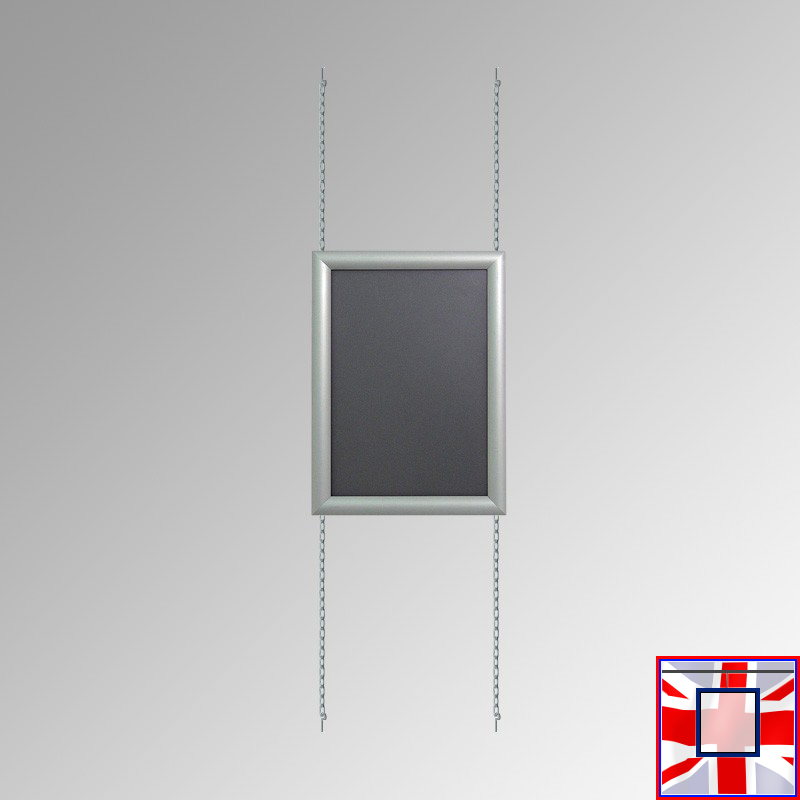 Silver Fixed Chain Chalkboard Hanging Kit (Ceiling-to-Floor)