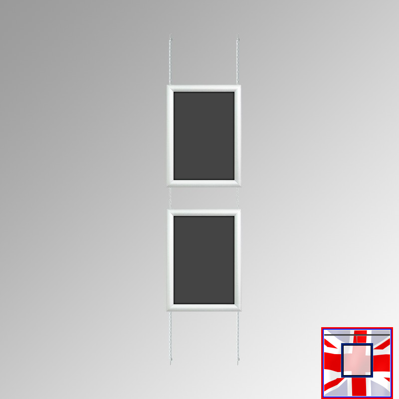 White Fixed Chain Chalkboard Hanging Kit (Ceiling-to-Floor)