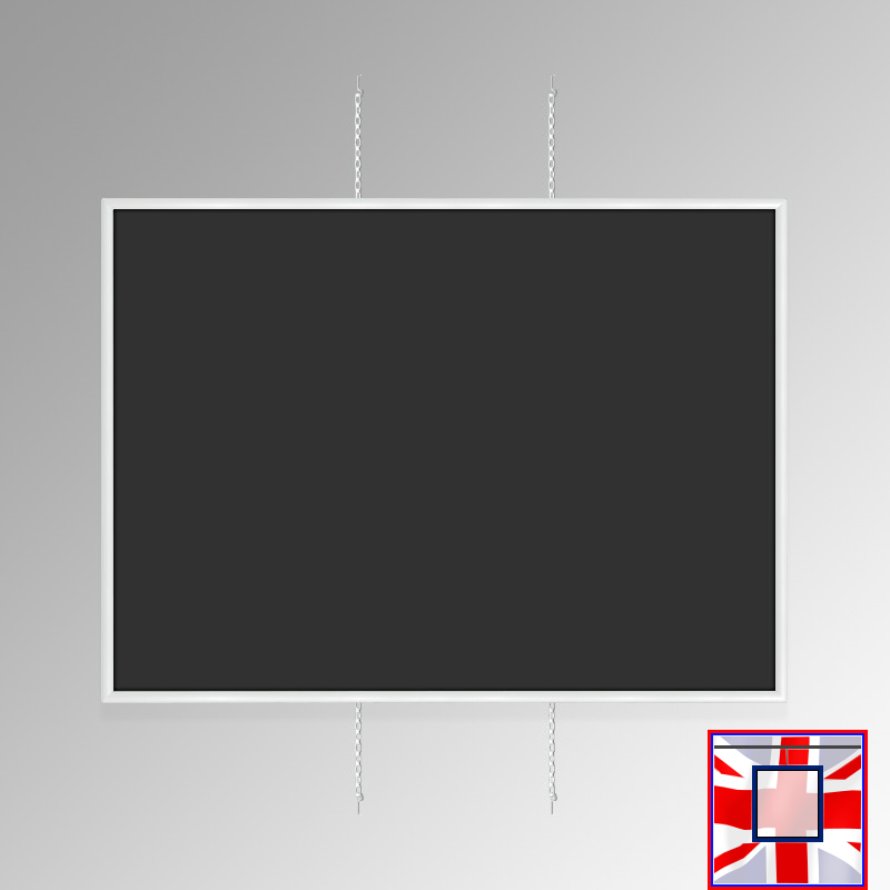 White Fixed Chain Chalkboard Hanging Kit (Ceiling-to-Floor)