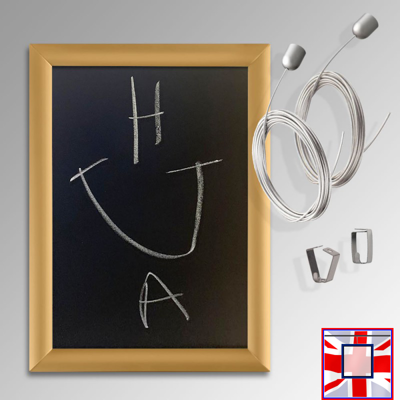 Gold Framed Chalkboard Hanging Kit
