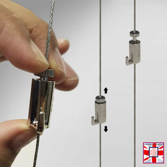Pack of 10 Self-Locking Cable Hooks – 10kg Strong Picture Hangers